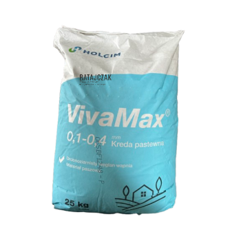 KREDA PASTEWNA VivaMax 0,1-0,4mm drobnoziarnista węglan wapnia Holcim 25kg